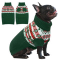 IECOii Dog Christmas Sweater - Turtleneck Sleeveless Design with Leash Hole, Snowflake & Snowman Prints, Festive Holiday Pet Sweater