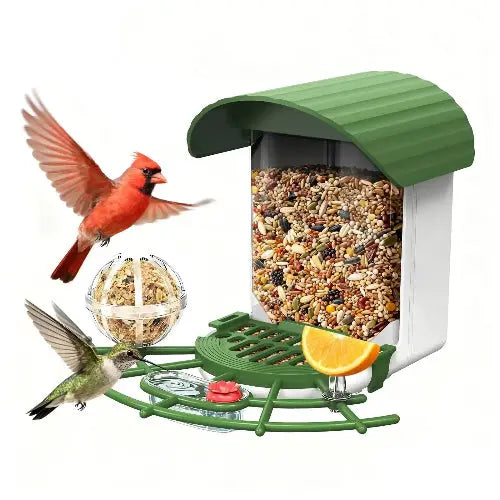 Bilibara Bird Feeder, 3.3LB Bird Feeder for Outdoors, Wild Bird House for Hummingbird, Cardinals, Ideal Christmas Gift for Parents, Birdlovers by Bilibara