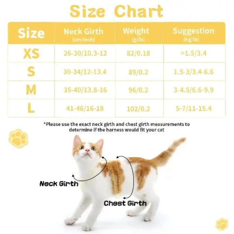 Cat Harness and Leash Set for Walking Escape Proof, Adjustable Kitten Harness Breathable Mesh with Reflective Strips Harness with Flower for Kitty Puppy Bunny by NCMAMA