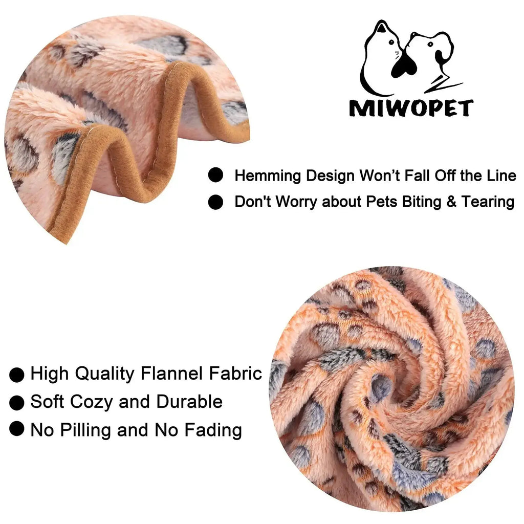 3 Pack Cat and Dog Blanket Soft & Warm Fleece Flannel Pet Blanket, by MIWOPET