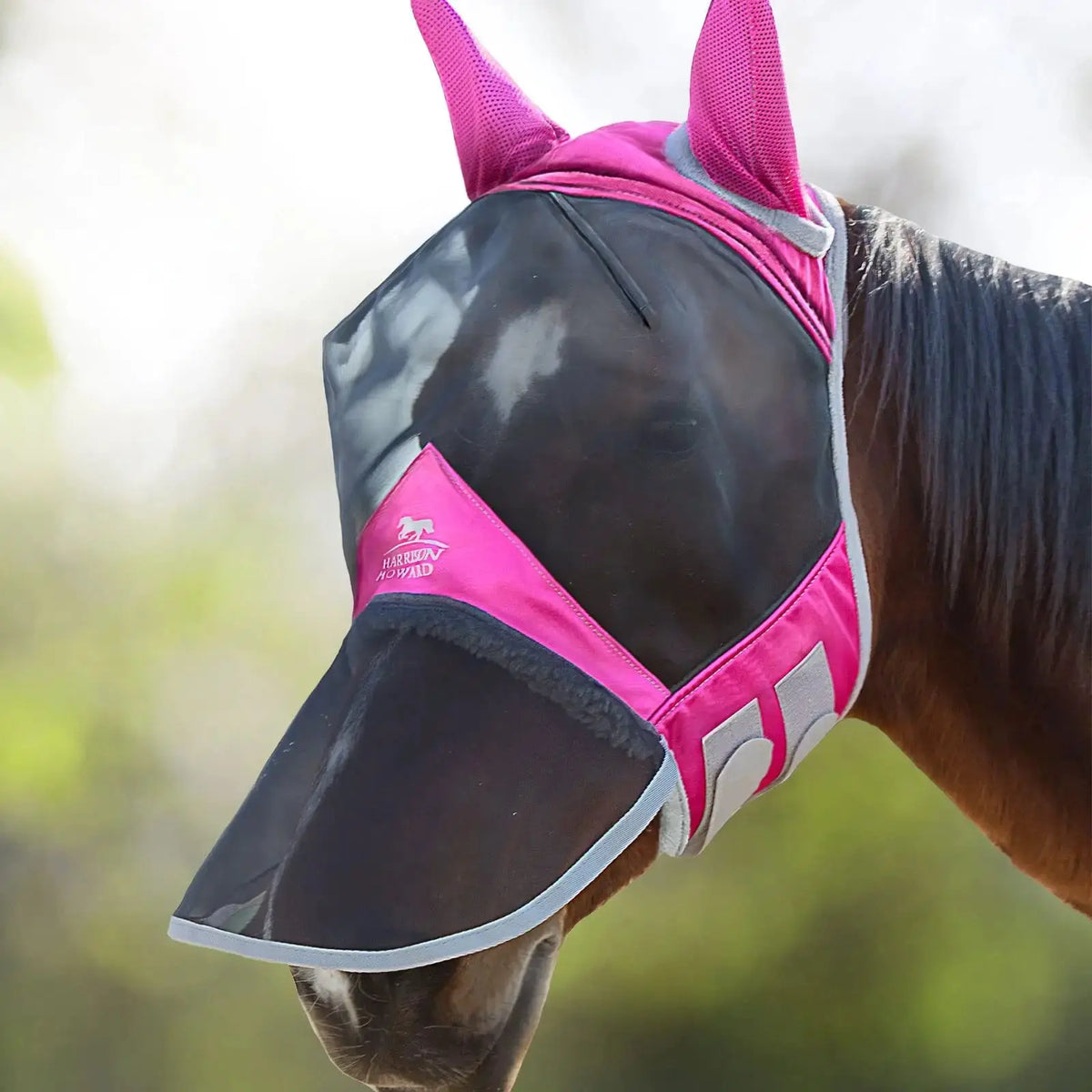 Harrison Howard Pro Luminous Horse Fly Mask Large Eye Space Full Face UV Protection for Horse by Harrison Howard