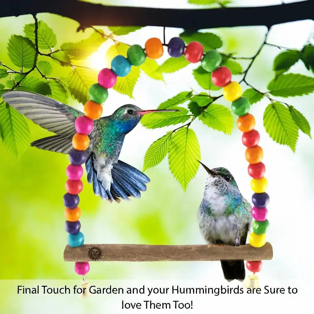 SunGrow Bird Swing and Fun Bundle, Keep Birds from Hatching Plans for World Domination with Joyful Colorful Items for Love Birds, Conures, Cockatiels, Finches, and Parakeets - FurrBaby Necessities