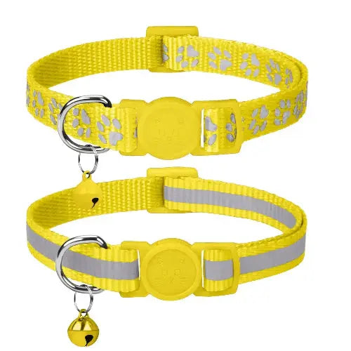 Taglory Reflective Cat Collar Breakaway with Bell, High Visibility Night Strip, Lightweight Adjustable Nylon Collar for Boy Girl Cats, 2 Pack by Taglory