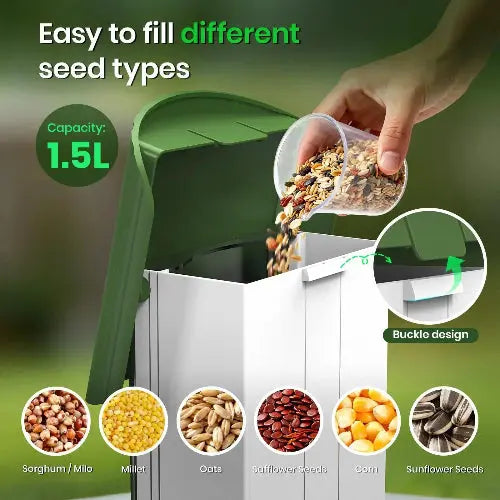 Bilibara Bird Feeder, 3.3LB Bird Feeder for Outdoors, Wild Bird House for Hummingbird, Cardinals, Ideal Christmas Gift for Parents, Birdlovers by Bilibara