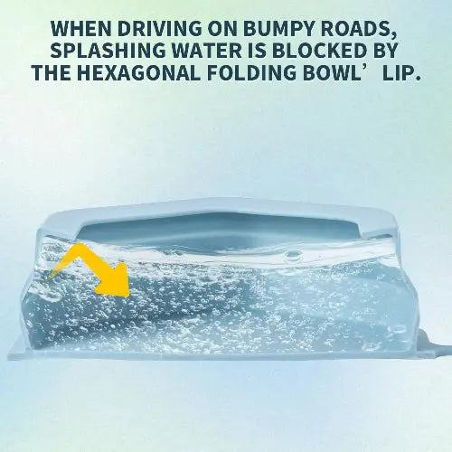 No Splash Dog Travel Bowls for Cars, Spill Proof Collapsible Dogs Water and Food Feeder Dispenser Integrated Molding Portable Cat Dish for Pet Vehicle Road Trips by SLSON