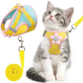 Escape Proof Harness for Cats with Flower Design, Adjustable Breathable Mesh Vest for Kittens by NCMAMA