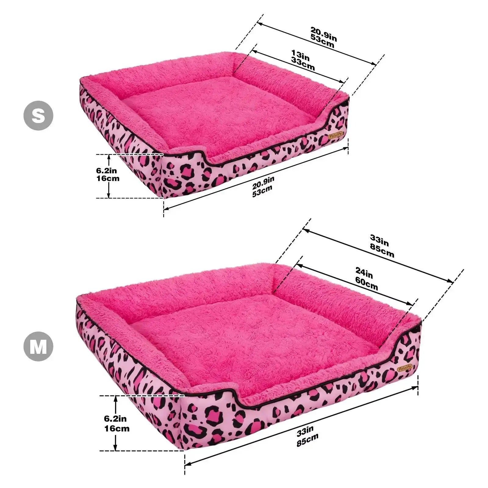 Rectangle Washable Dog Bed for Large, Medium & Small Dogs – Soft Calming Puppy Beds, Durable Warm Pet Sofa with Non-Slip Bottom for Indoor Use. by Paiaite