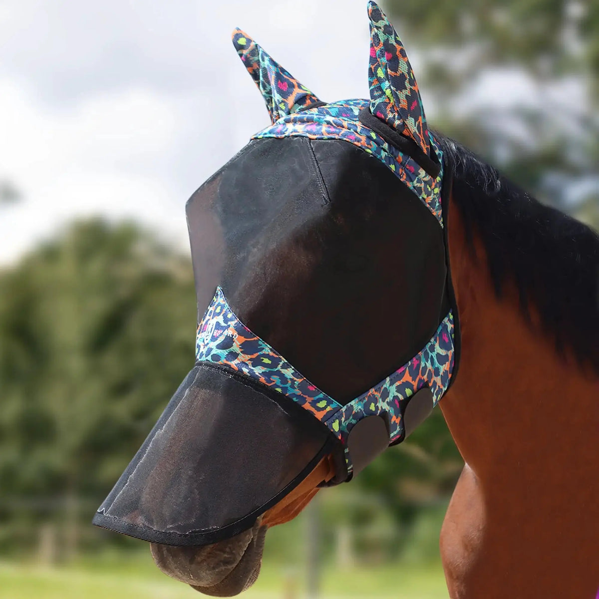 Harrison Howard LumiVista Horse Fly Mask Long Nose with Ears UV Protection for Horse by Harrison Howard