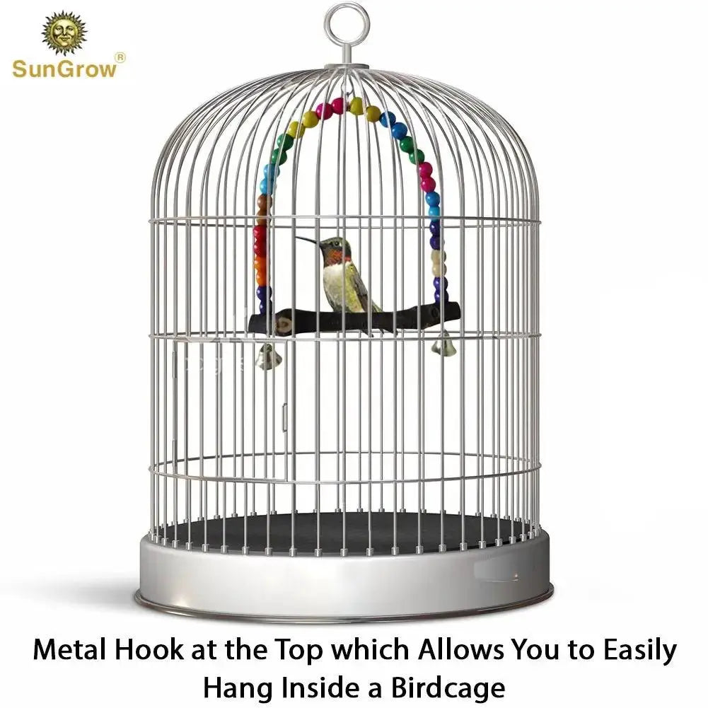 SunGrow Bird Swing and Fun Bundle, Keep Birds from Hatching Plans for World Domination with Joyful Colorful Items for Love Birds, Conures, Cockatiels, Finches, and Parakeets - FurrBaby Necessities