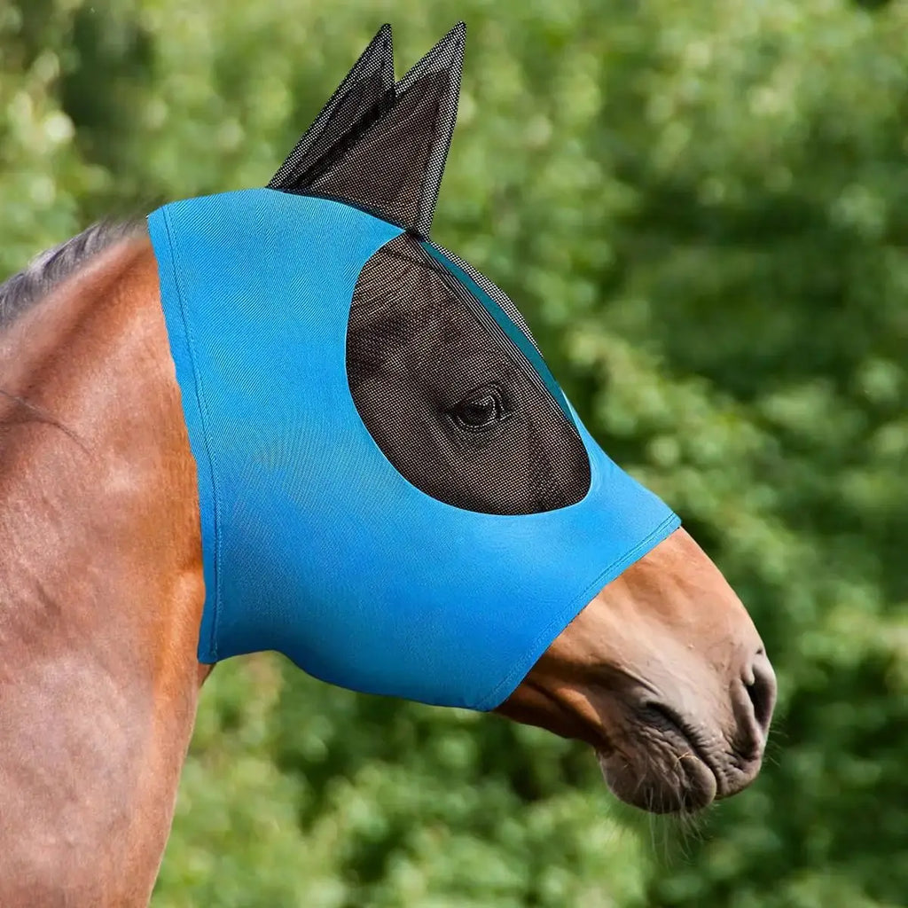 Horse Fly Mask with Ears UV Protection for Small Horses by Thinslimer