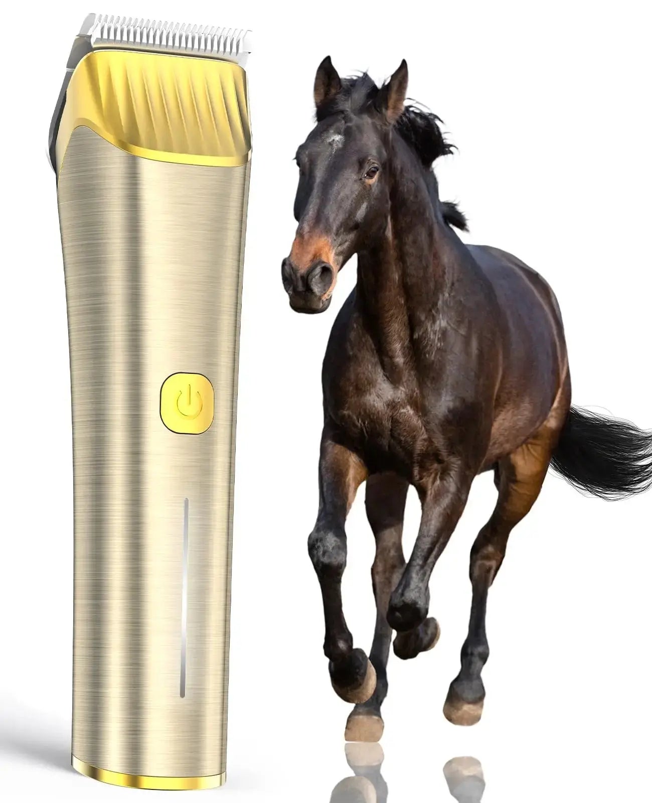 oneisall Cordless Horse Clippers,Low Noise 2 Speed Grooming Clippers,Horse Trimmer Shaver Kit for Matted Long Hair,Detachable Stainless Steel Blade Grooming Kit for Thick Coat by oneisall