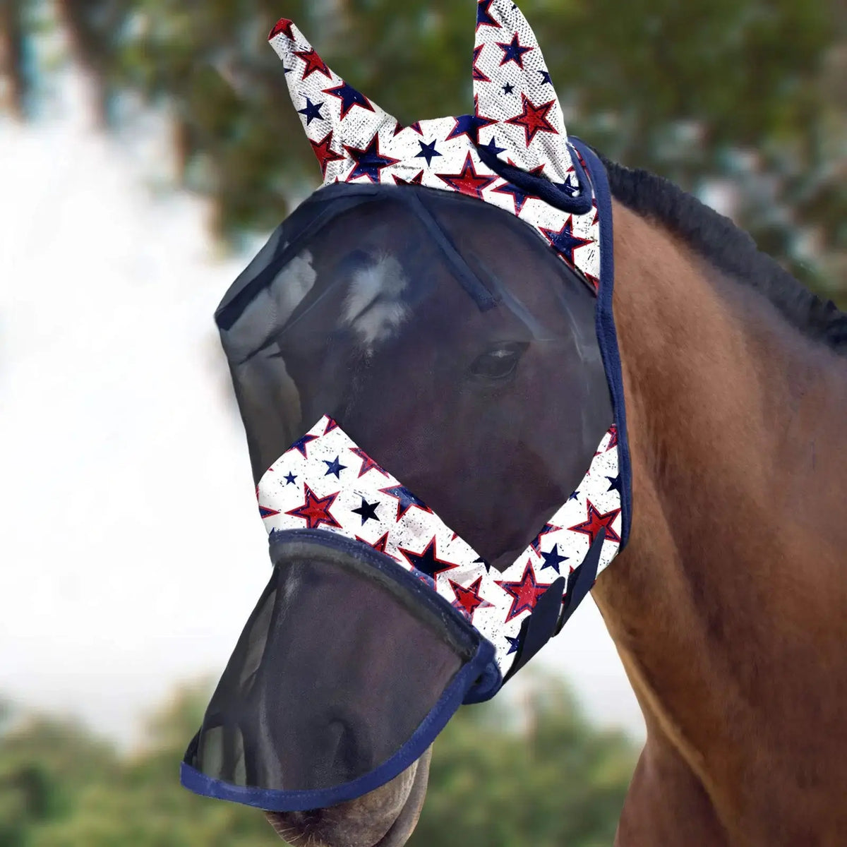 Harrison Howard LumiVista Horse Fly Mask Long Nose with Ears UV Protection for Horse by Harrison Howard
