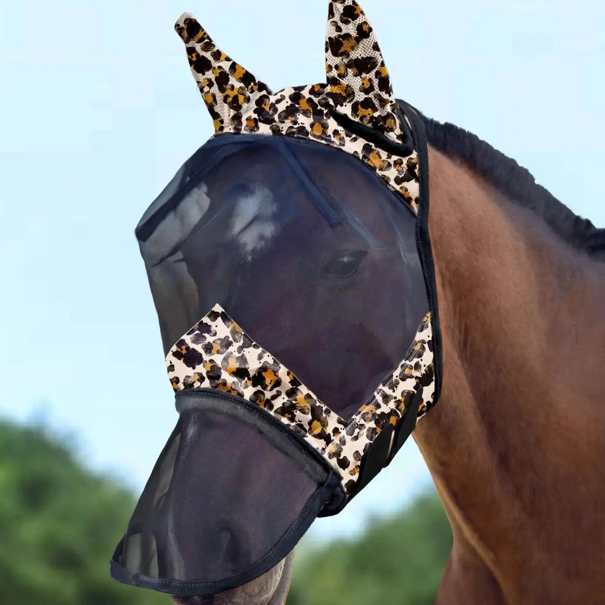 Harrison Howard LumiVista Horse Fly Mask Long Nose with Ears UV Protection for Horse by Harrison Howard