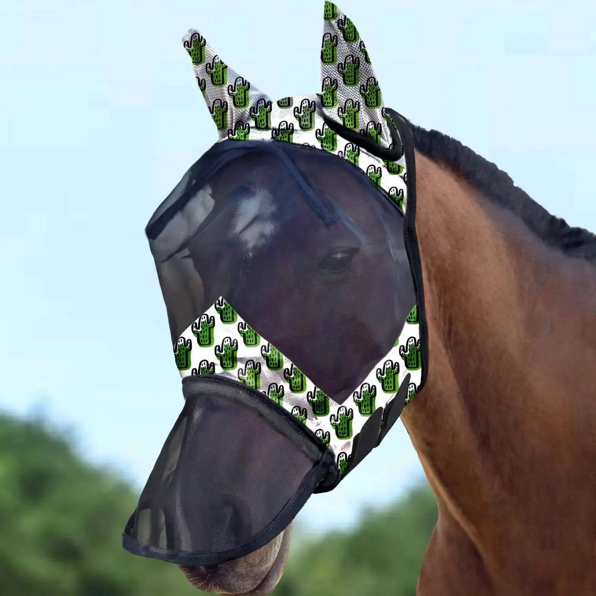 Harrison Howard LumiVista Horse Fly Mask Long Nose with Ears UV Protection for Horse by Harrison Howard