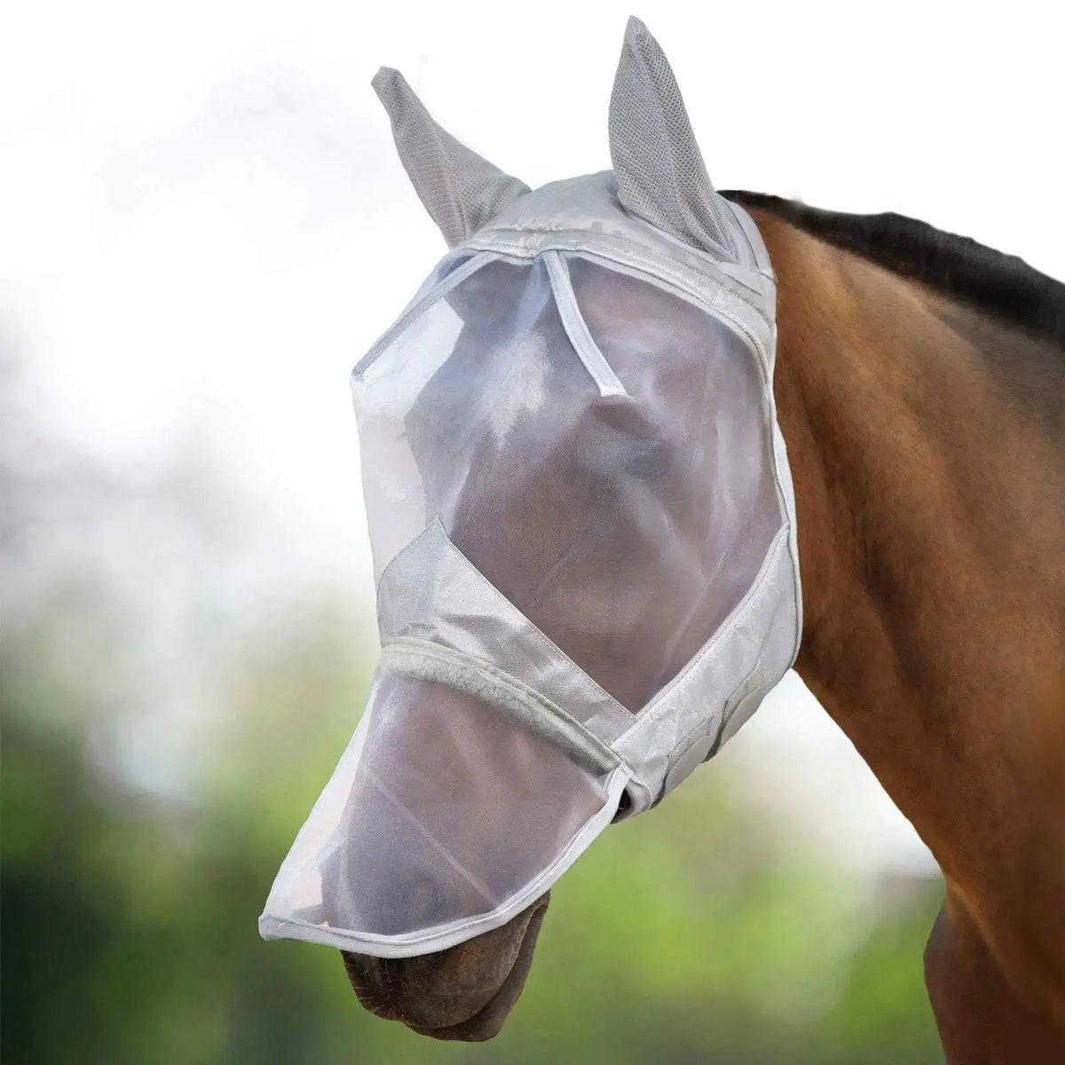 Harrison Howard CareMaster Horse Fly Mask Long Nose with Ears Full Face by Harrison Howard
