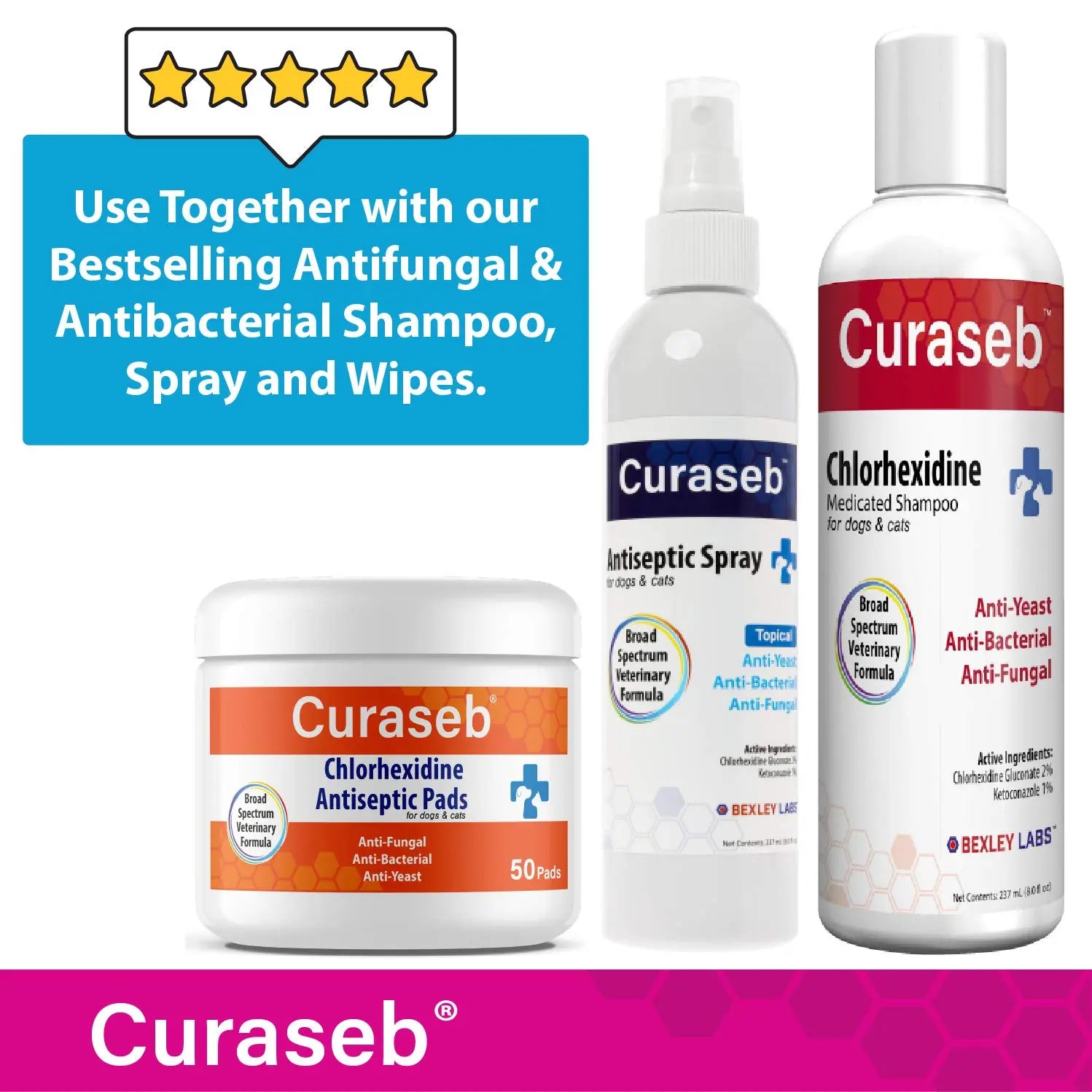 Curaseb Hydrocortisone Spray for Dogs & Cats – Instant Itch Relief for Hot Spots, Paw Licking, Rashes, Allergies, Bites, Dry Skin – with Soothing Aloe, 4oz by Curaseb