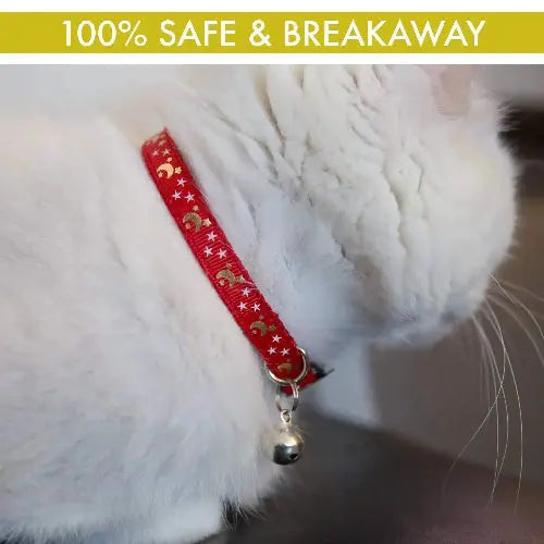 Bemix Pets Cat Collar Stars and Moon, Reflective with Bell, Solid & Safe Collars for Cats, Nylon, Kitty Collars, Pet Collar, Breakaway Cat Collar by Bemix Pets
