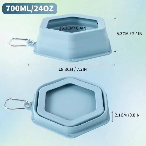 No Splash Dog Travel Bowls for Cars, Spill Proof Collapsible Dogs Water and Food Feeder Dispenser Integrated Molding Portable Cat Dish for Pet Vehicle Road Trips by SLSON