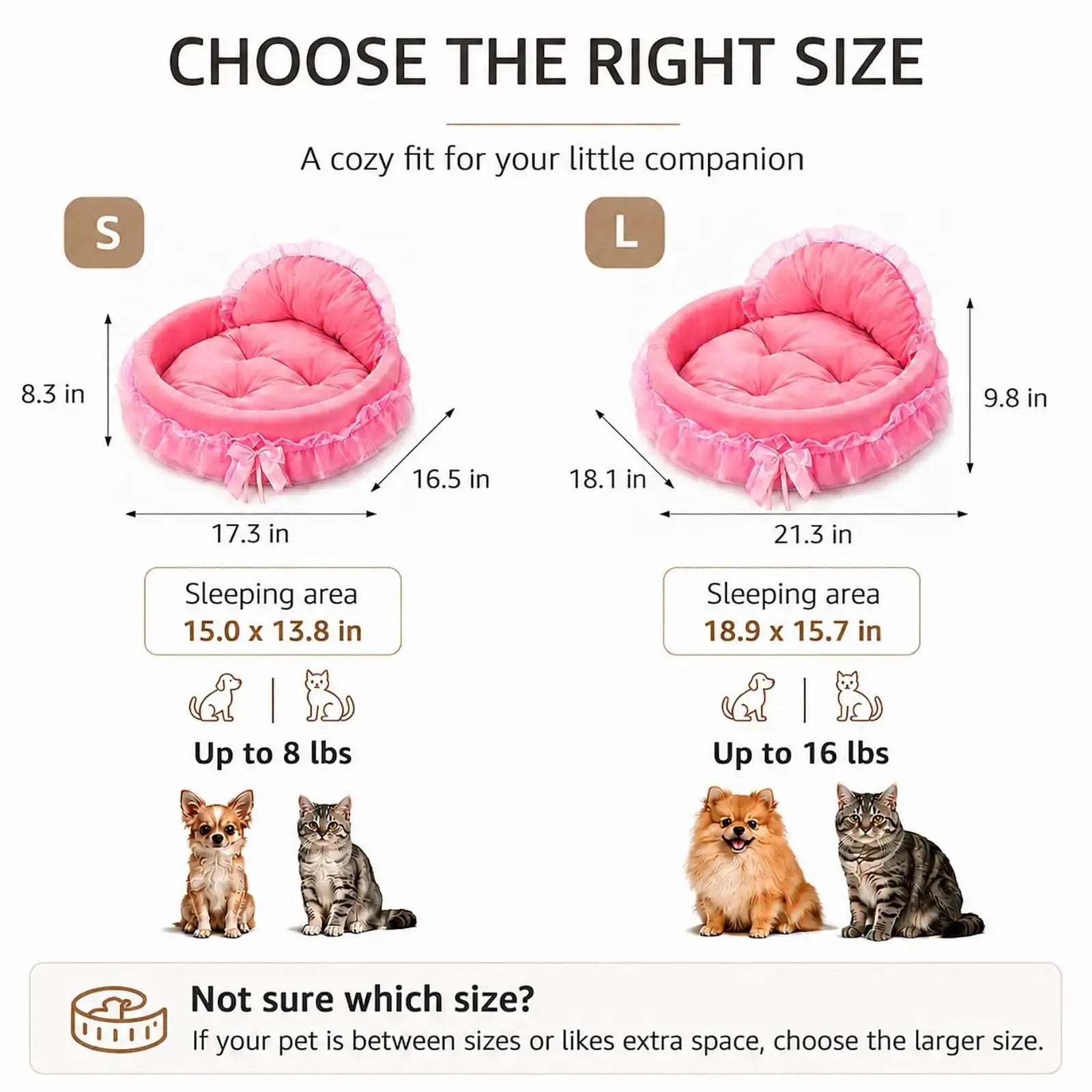 pawstrip Pink Dog Bed Washable Princess Cat Couch Soft Plush Pet Sofa Nest Mat Anti-Slip Puppy Cave Beds Cute Cozy Kitten Doggy Kennel Cushion Small Medium Dogs Cats Sleeping Pad by pawstrip