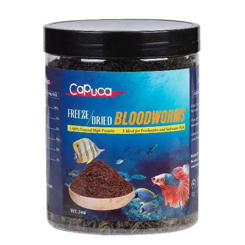 capuca Aquarium Fish-Parent Fish Food Flakes and Blood Worms by capuca