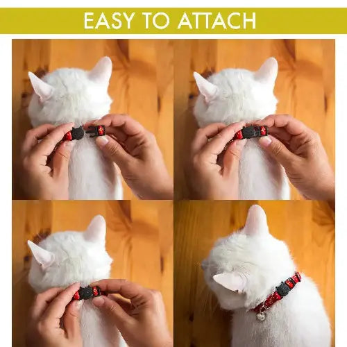 Bemix Pets Cat Collar Stars and Moon, Reflective with Bell, Solid & Safe Collars for Cats, Nylon, Kitty Collars, Pet Collar, Breakaway Cat Collar by Bemix Pets