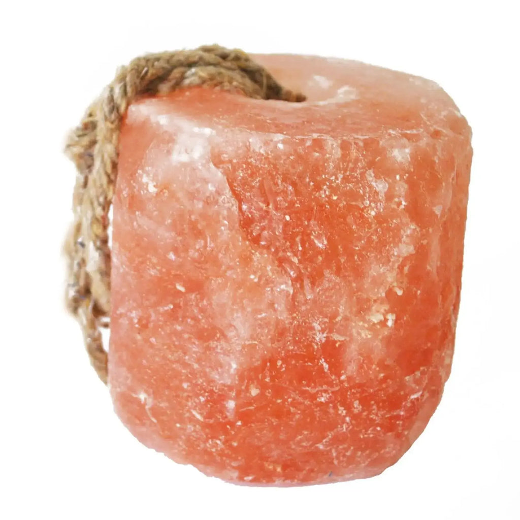 kathson Himalayan Salt Lick Salt Block on Rope for Horse Animals Mineral Salt Licks Natural Pink Licking Salt for Horses Deer Cattle Sheep and Other Livestock (1 Pcs,2.4-3.3 lbs) by kathson