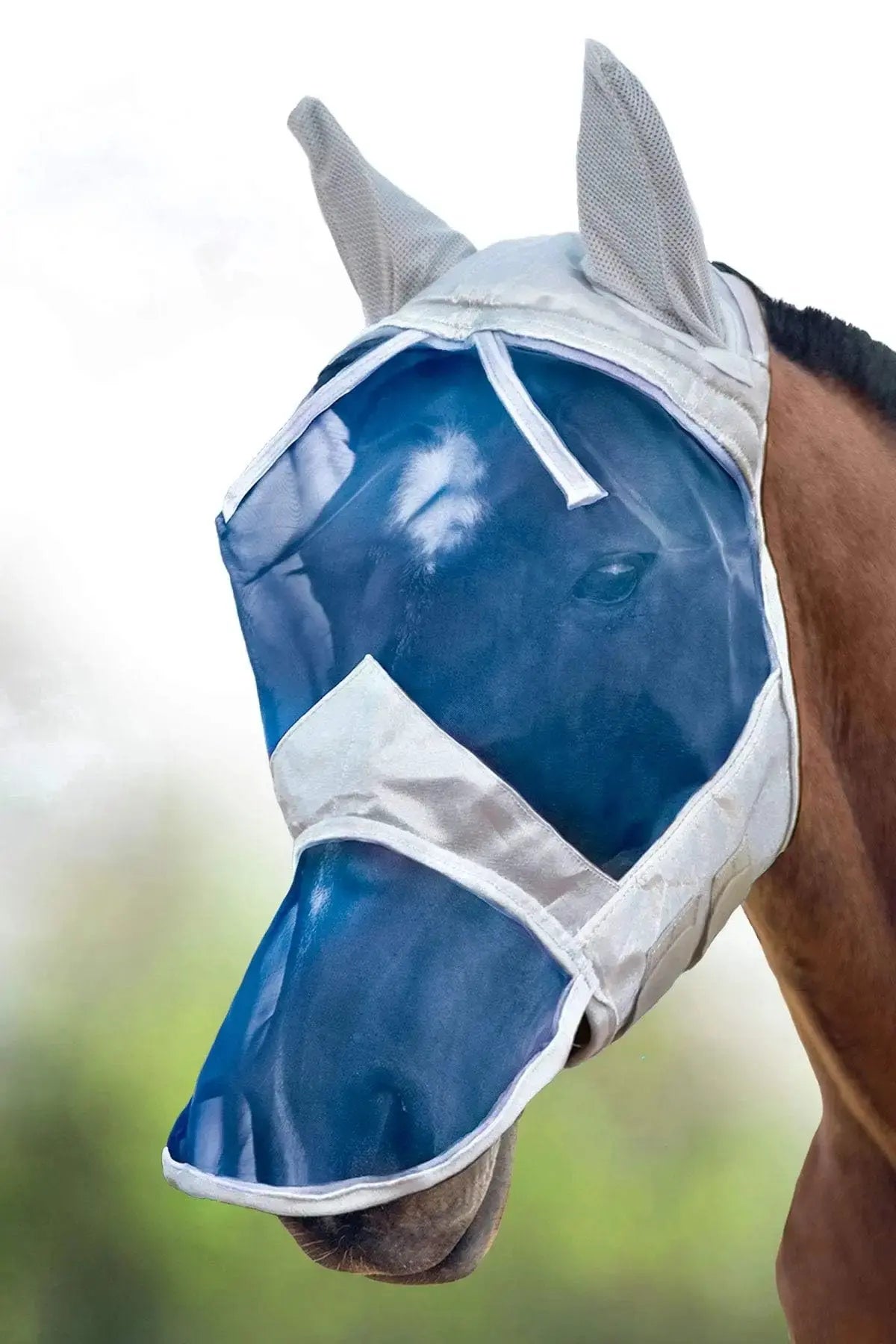Harrison Howard CareMaster Horse Fly Mask Long Nose with Ears Full Face by Harrison Howard
