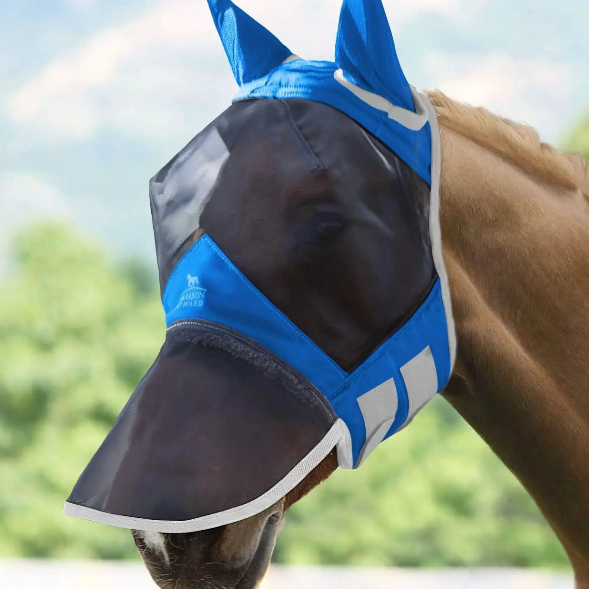 Harrison Howard Pro Luminous Horse Fly Mask Large Eye Space Full Face UV Protection for Horse by Harrison Howard