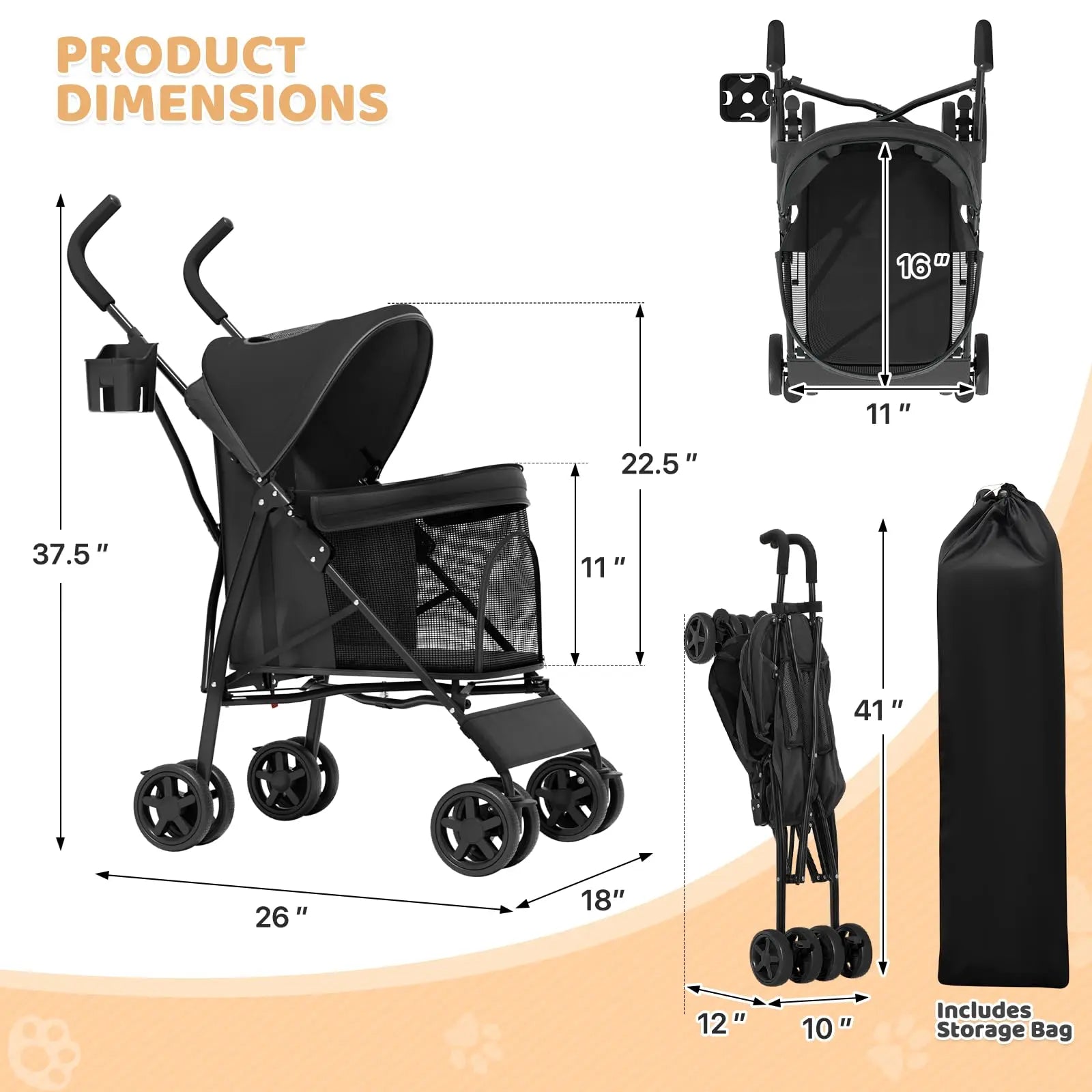 Magshion Dog Stroller by Magshion