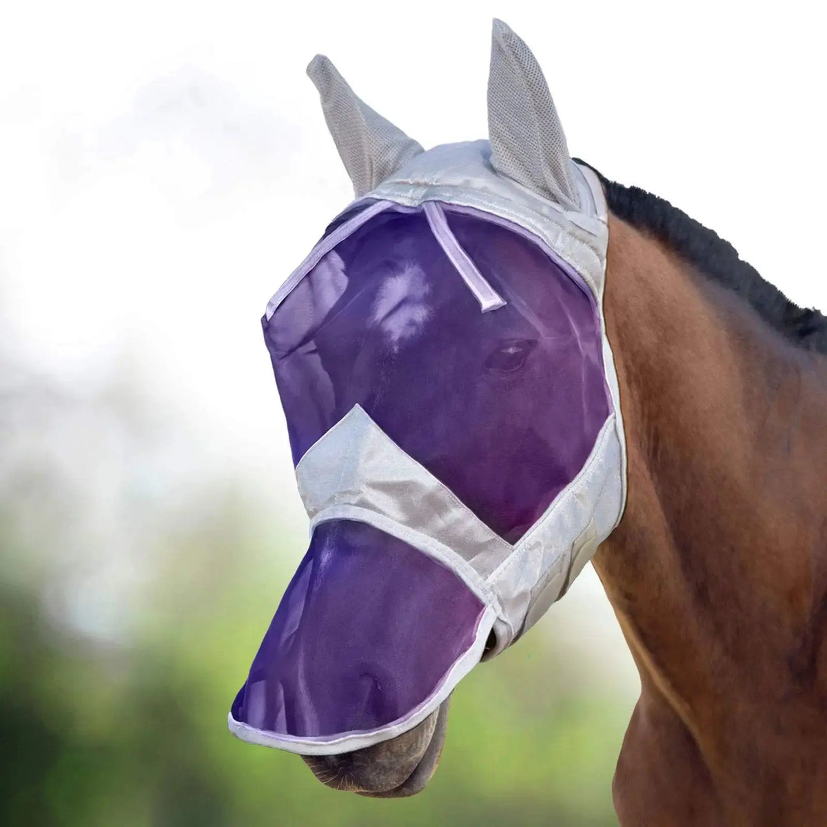 Harrison Howard CareMaster Horse Fly Mask Long Nose with Ears Full Face by Harrison Howard