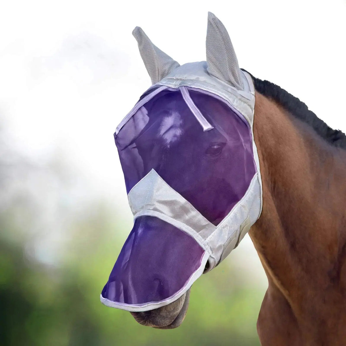 Harrison Howard CareMaster Horse Fly Mask Long Nose with Ears Full Face by Harrison Howard