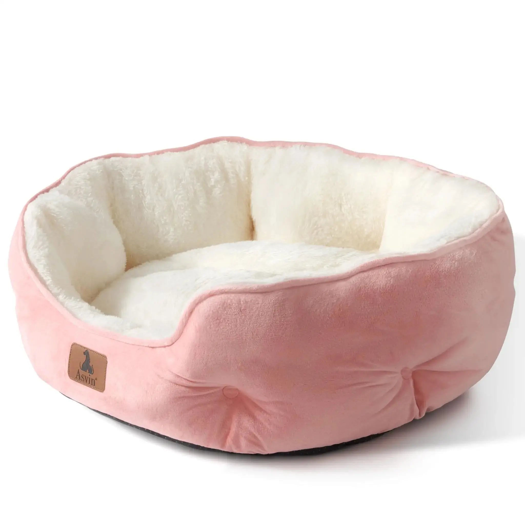 Asvin Dog Bed, Cat Beds for Indoor Cats, Pet Bed for Puppy and Kitty, Extra Soft & Machine Washable with Anti-Slip & Water-Resistant Oxford Bottom by Asvin