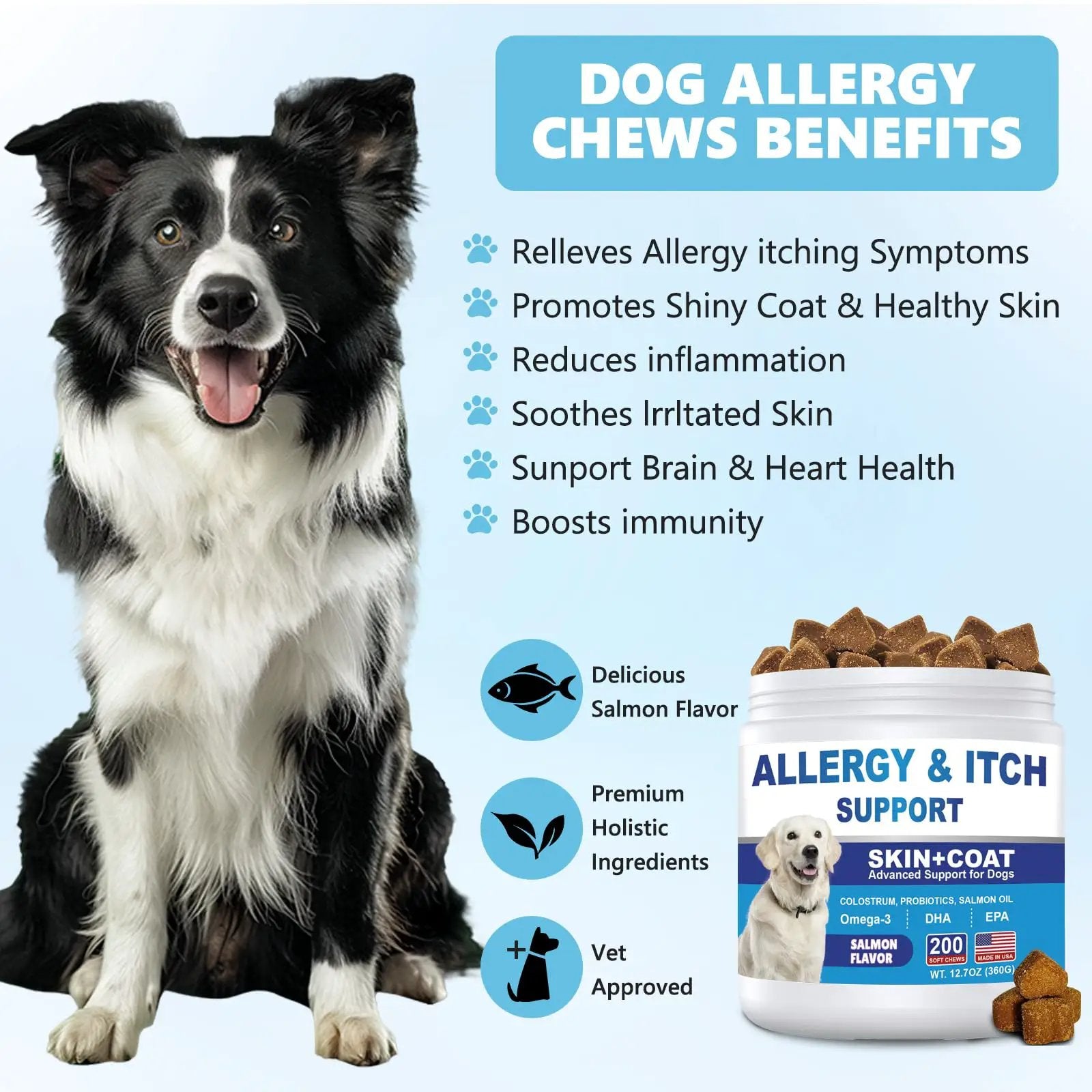 ColEaze Dog Allergy Chews - Allergy Chews for Dogs by ColEaze