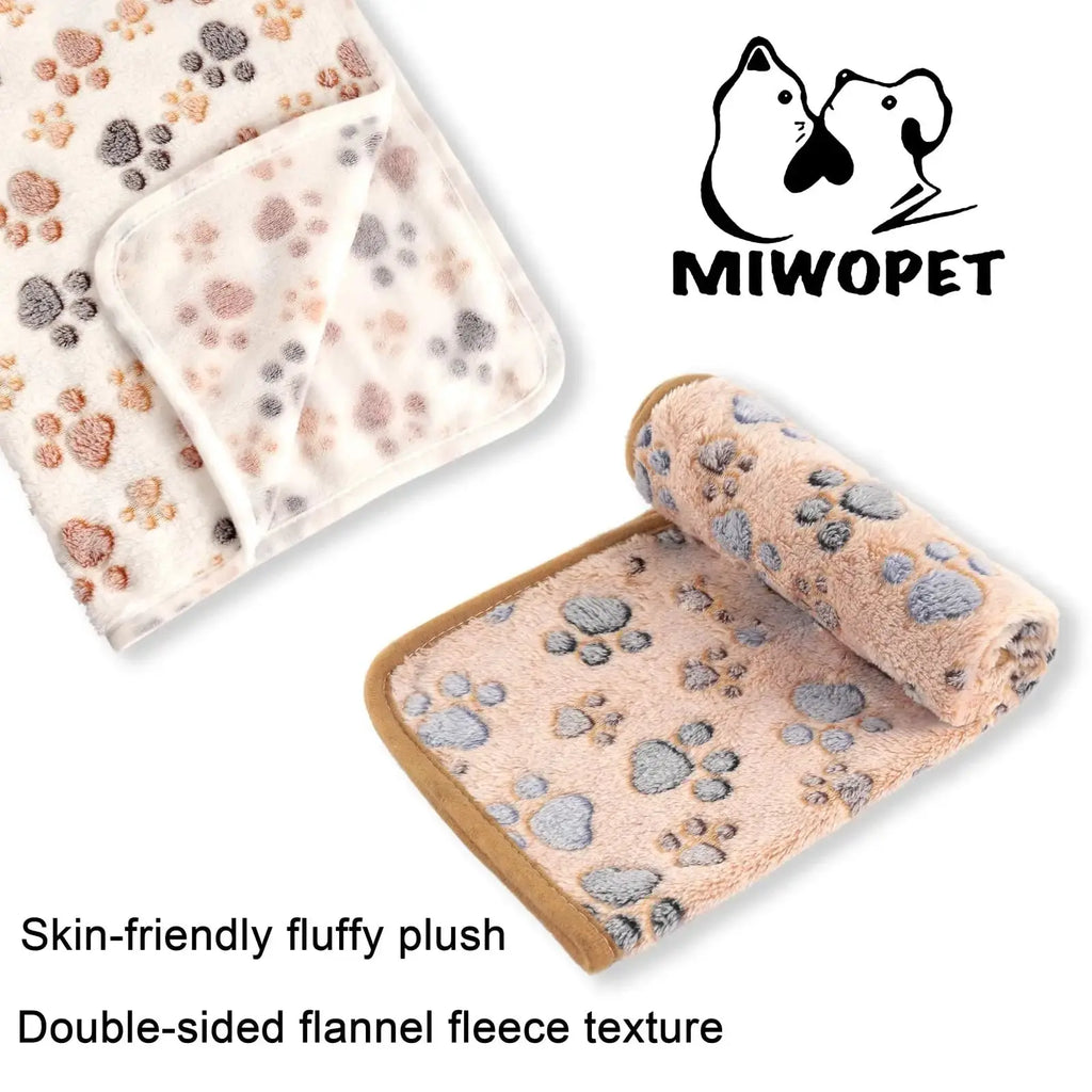3 Pack Cat and Dog Blanket Soft & Warm Fleece Flannel Pet Blanket, by MIWOPET