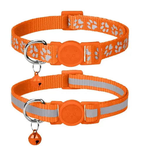 Taglory Reflective Cat Collar Breakaway with Bell, High Visibility Night Strip, Lightweight Adjustable Nylon Collar for Boy Girl Cats, 2 Pack by Taglory