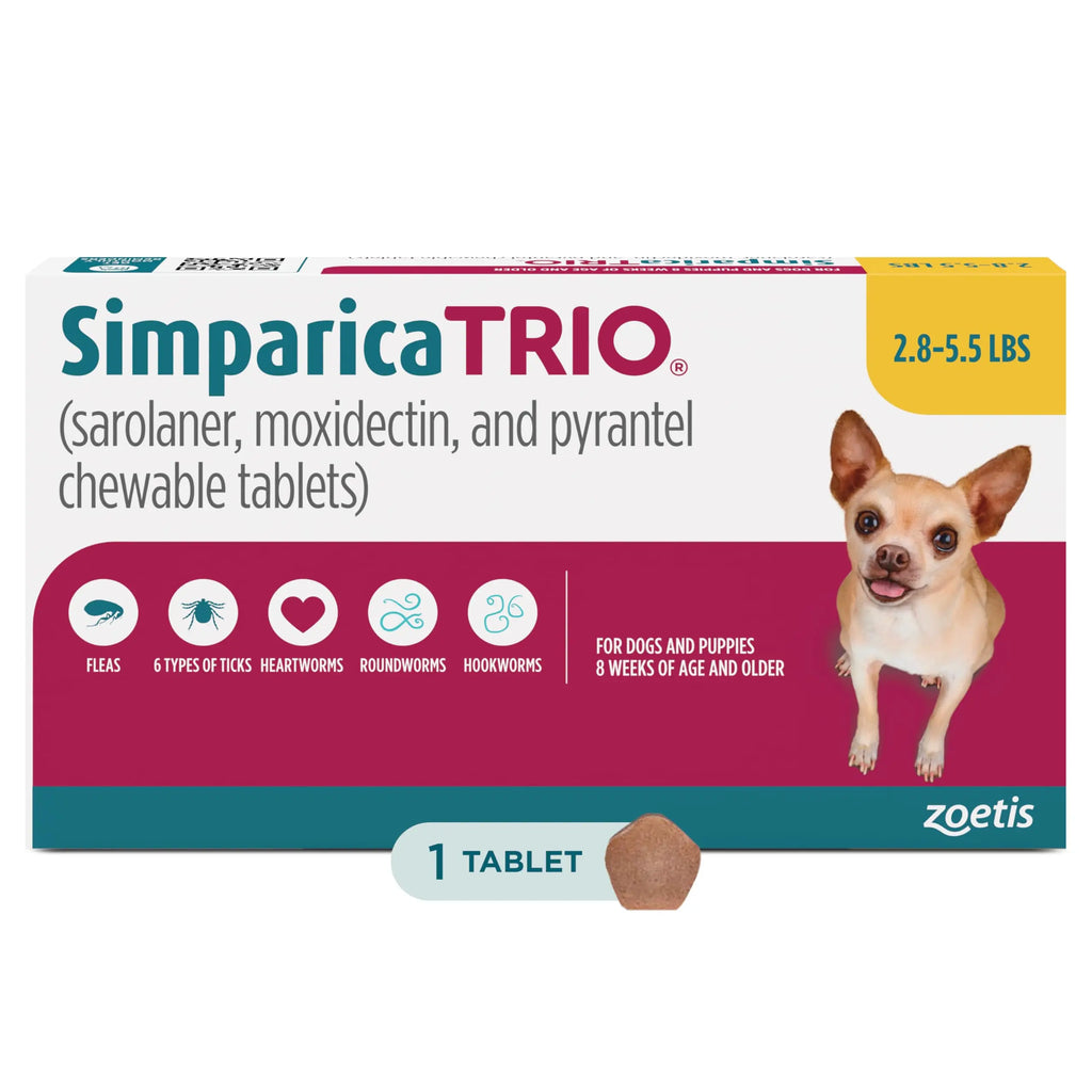 Simparica Trio Chewable for Dogs, Liver Flavor Simparica Trio