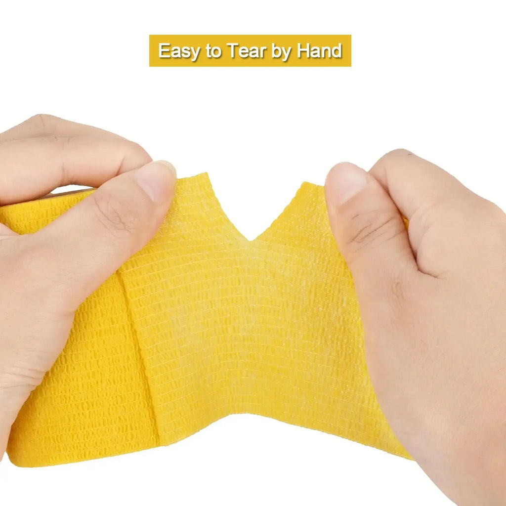12 Pack Self Adhesive Bandage Wrap Cohesive Bandage Self Adherent Vet Wrap for Dog Pets Elastic Bandage Finger Tape Self Stick Wrap for First Aid Sports Injury Athletic Tape (Mixed Colors) by Sagafly