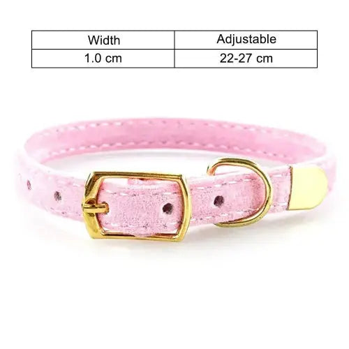 Luxury Velvet Buckle Cat Collar Adjustable Breakaway Safety Design - FurrBaby Necessities