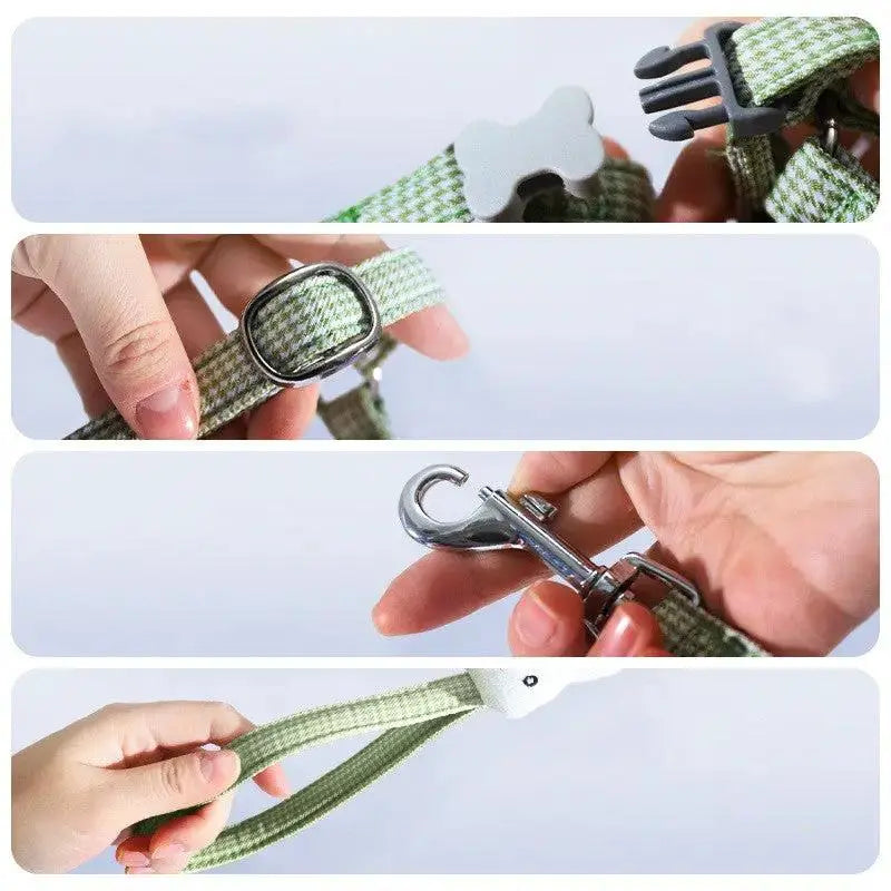 Houndstooth Escape Proof Cat Harness And Leash For Small Cats - FurrBaby Necessities
