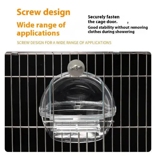 Transparent Planet Bird Cage Bathtub For Parrots - FurrBaby Necessities