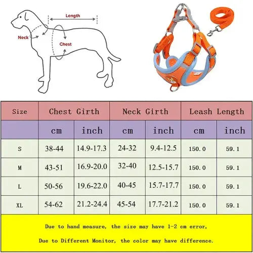 New Dog Leash And Harness Set Pet Dog Harness And Leash Set Adjustable Puppy Cat Harness Vest Reflective Walking No Pull Lead Leash For Small Dogs Chihuahua by Sell My Stuff