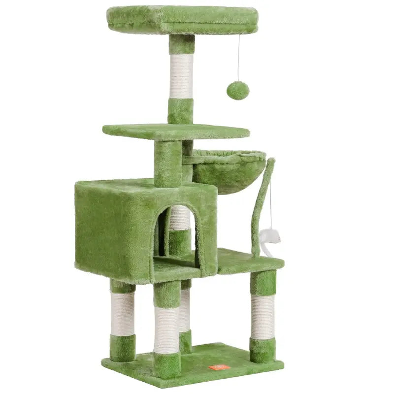 Cozy Cat Tree for Small Cats with Plush Hammock WTN Essentials