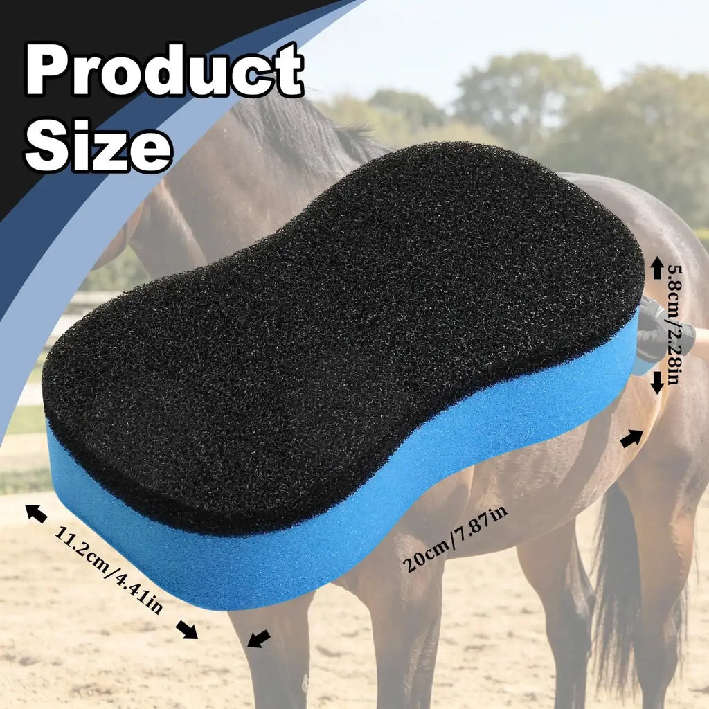 2-in-1 Horse Groomer Sponge Scrubber, Deep Cleaning Scrubber by Youven