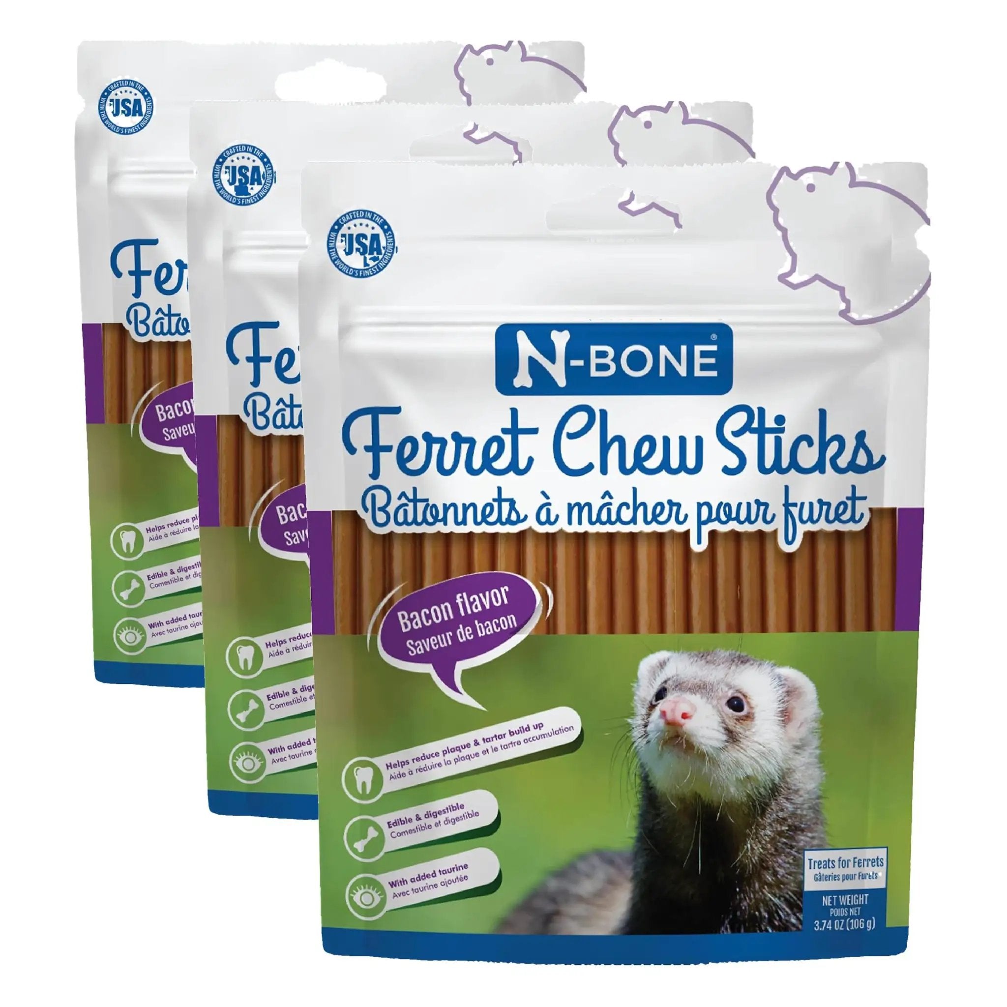 N-Bone Ferret Chew Sticks - Assorted Flavors and Sizes by N-Bone