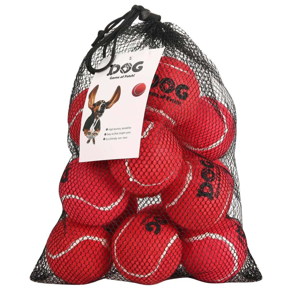 AMA SPORT Dog Tennis Balls for Dogs to Fetch Tennis Balls for Puppy Small Medium Dogs with Mesh Bag, Designed for Dog Floating, Water-Hunting, Fun Playing, Daily Exercise, mid-air Catching AMA SPORT