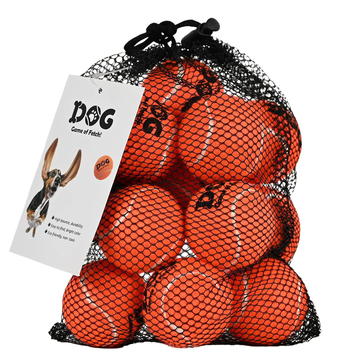 AMA SPORT Dog Tennis Balls for Dogs to Fetch Tennis Balls for Puppy Small Medium Dogs with Mesh Bag, Designed for Dog Floating, Water-Hunting, Fun Playing, Daily Exercise, mid-air Catching AMA SPORT