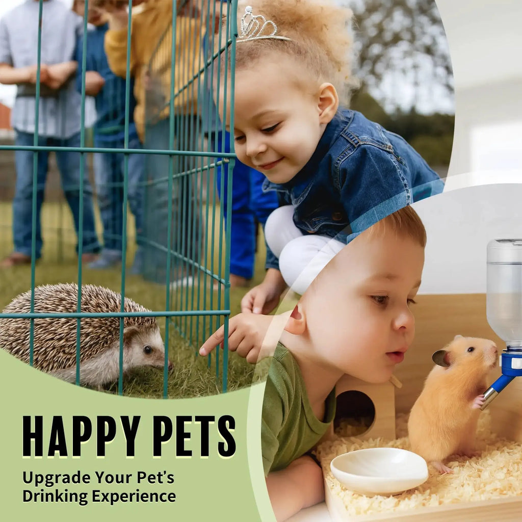 Choco Nose Patented No-Drip Water Bottle/Feeder for Hamsters/Hedgehogs/Gliders/Rats/Mice/Other Small Pets and Animals - for Cages, Crates or Wall Mount by Choco Nose