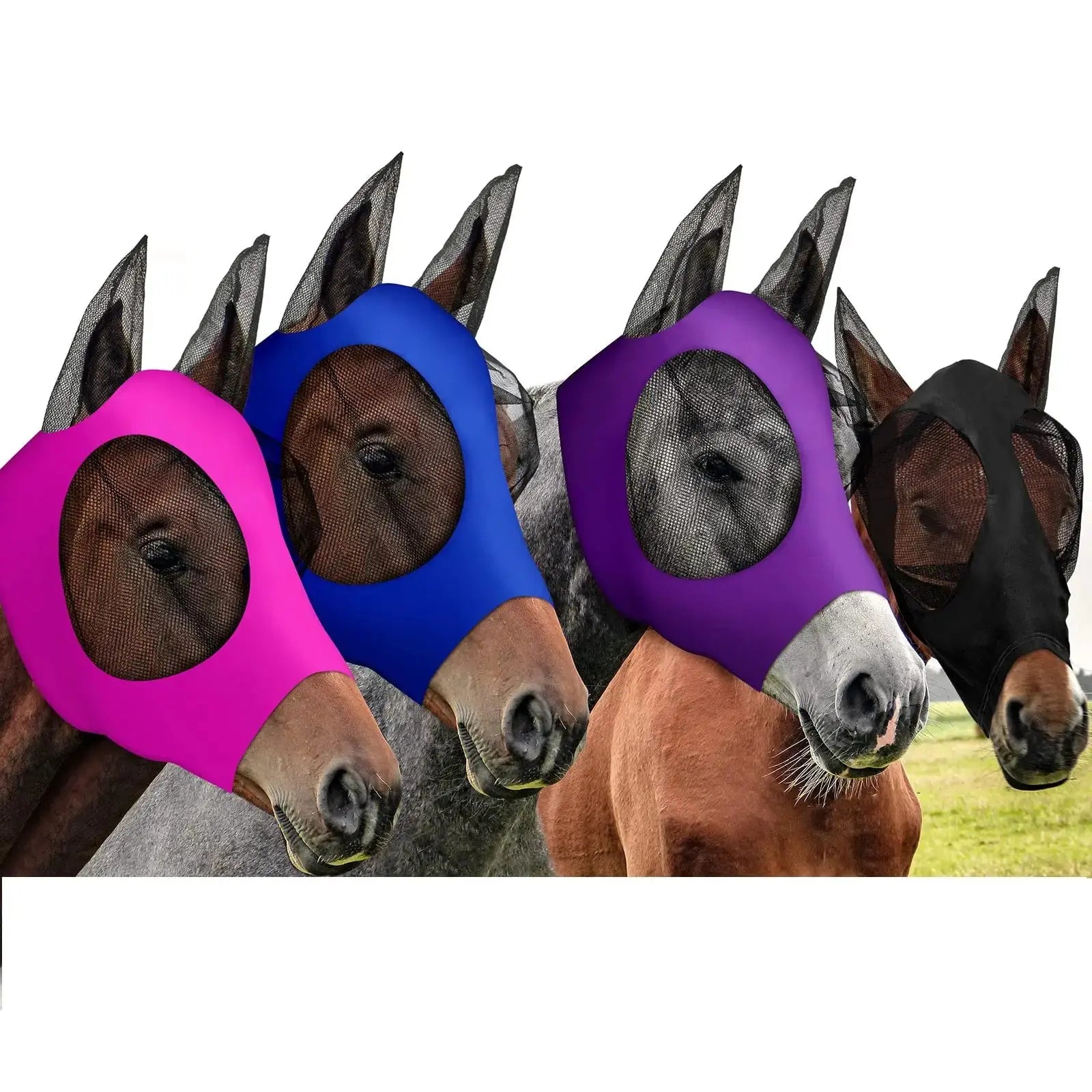 Frienda 4 Pcs Horse Fly Mask with Ear by Frienda