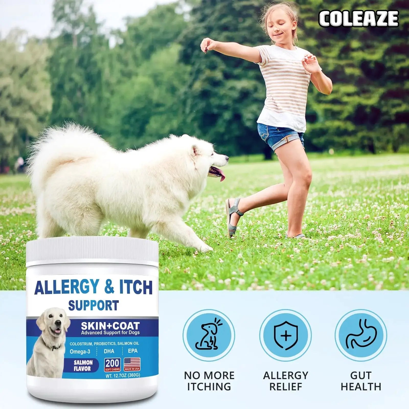 ColEaze Dog Allergy Chews - Allergy Chews for Dogs by ColEaze