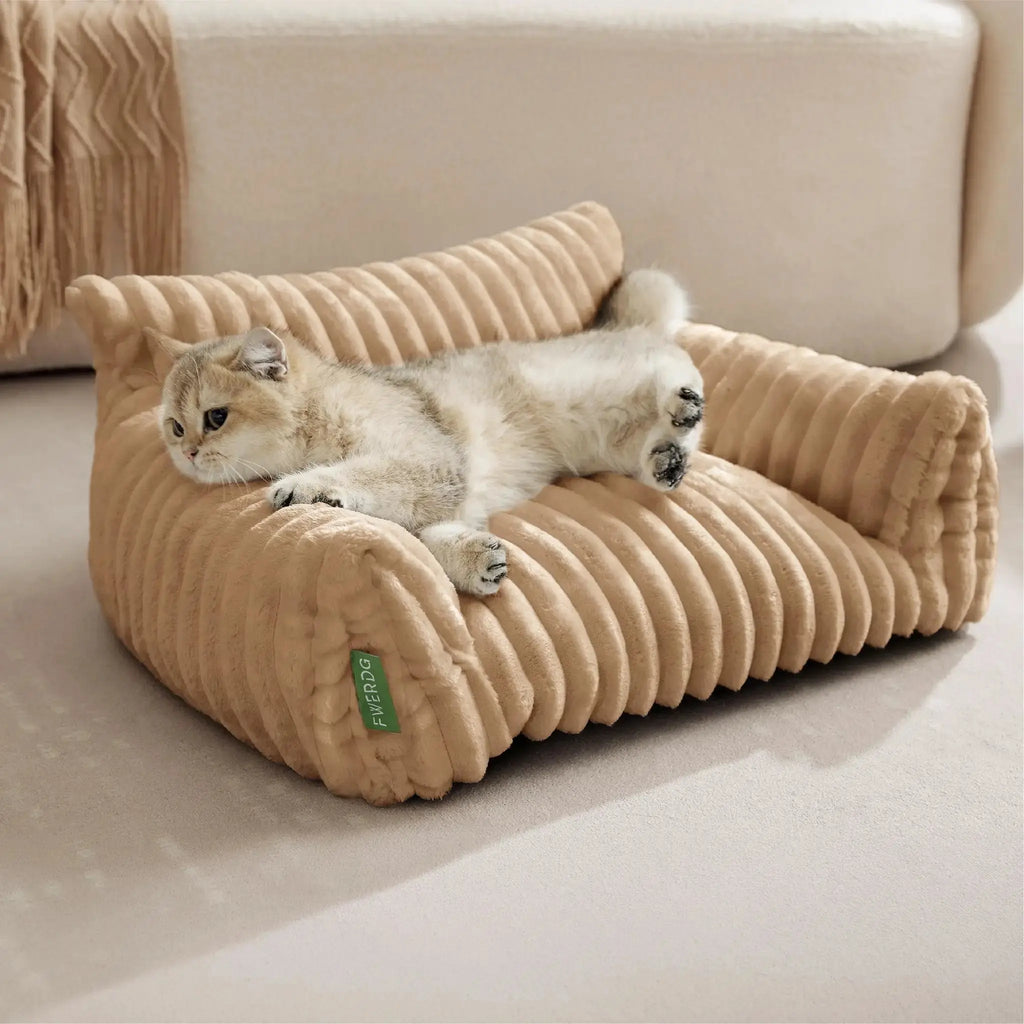 FWERDG Cute Couch Bed for Pets, Supportive Cat Sofa for Indoor Cats, Dog Sofa Bed for Dogs by FWERDG